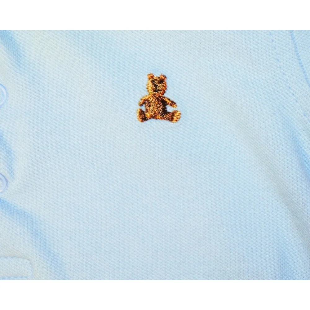 EUC Baby Gap Infant Boys 0 3 Months Collar Blue One Piece Body Suit